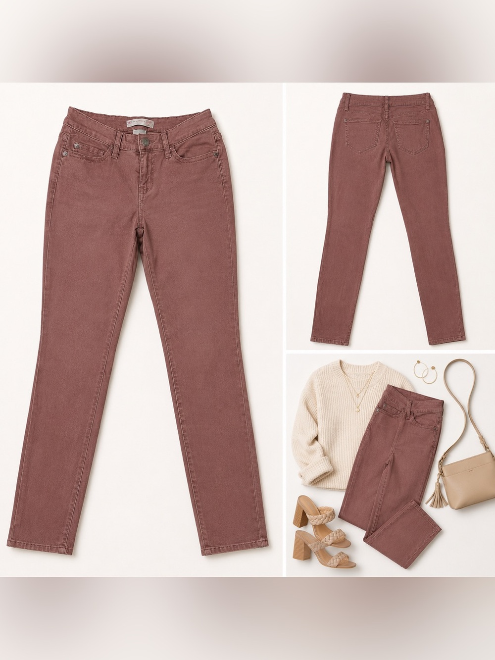 Women's Mauve Skinny Jeans